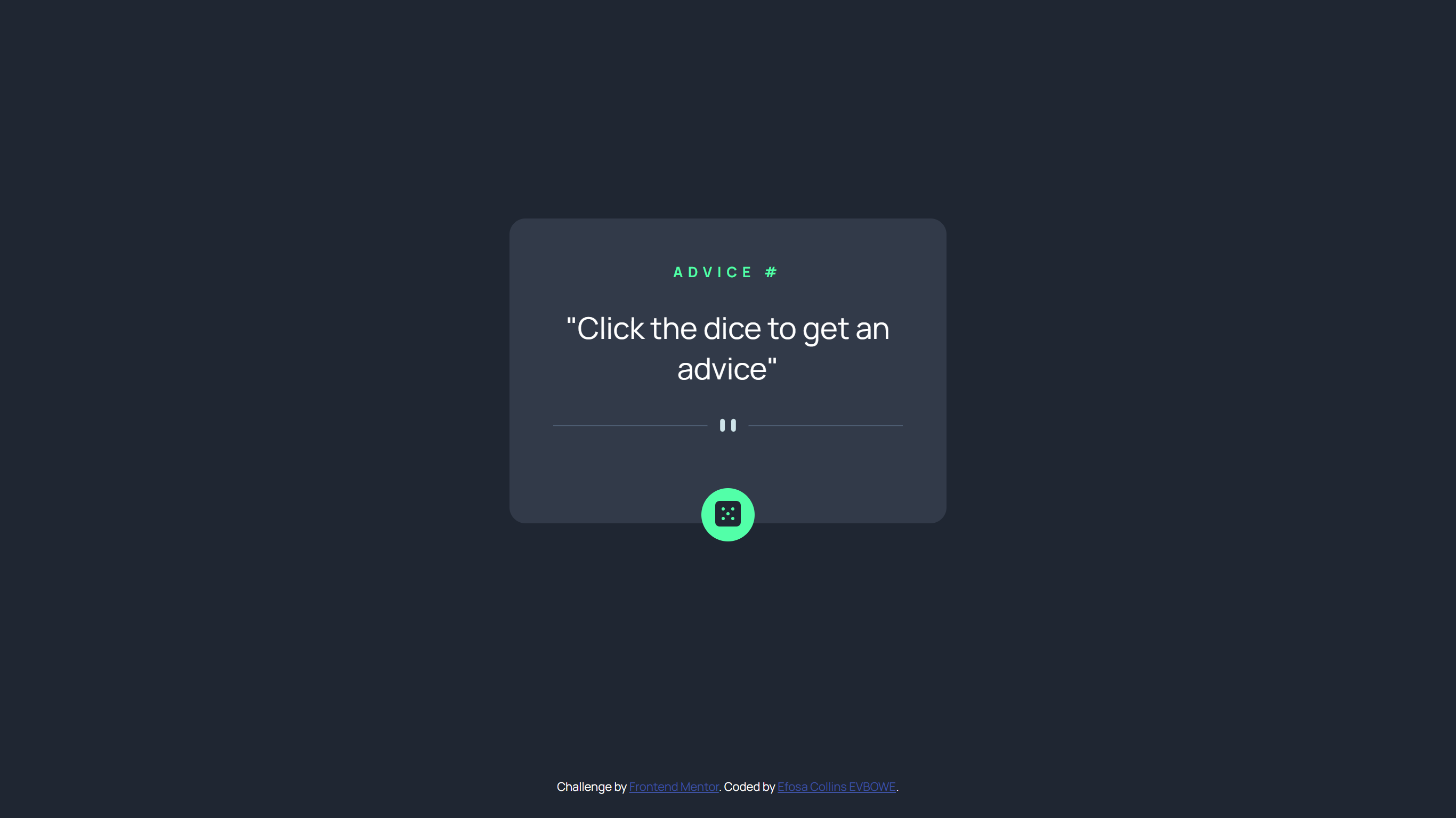 Advice Generator App Project
